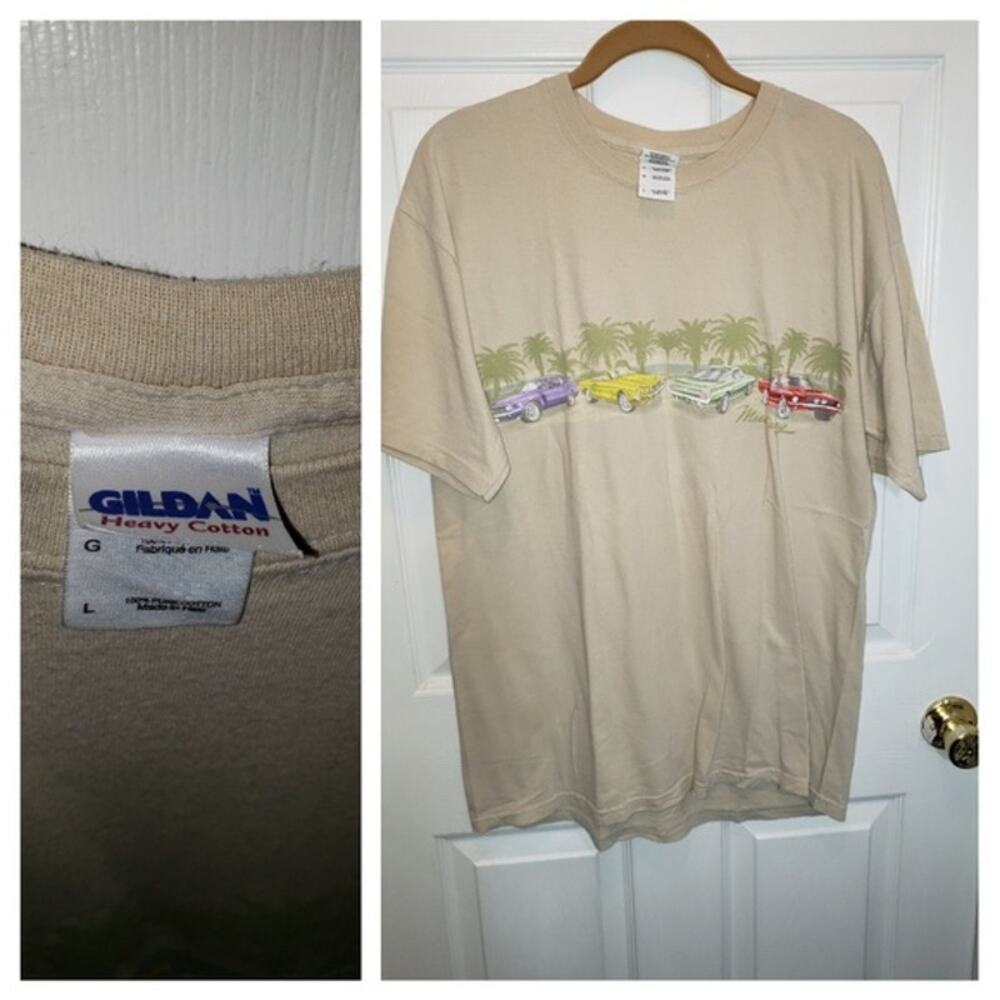 Gildan Mustang cars Men's graphic tee size L EUC